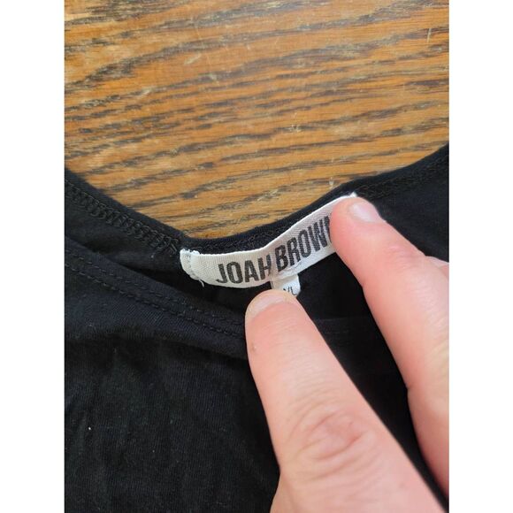 Joah Brown black thin strap scoop neck tank top sz M/L - Picture 2 of 4